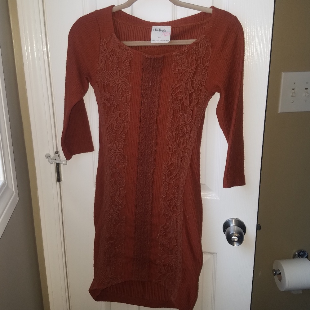 2/$25 Free People Rust Sweater Dress